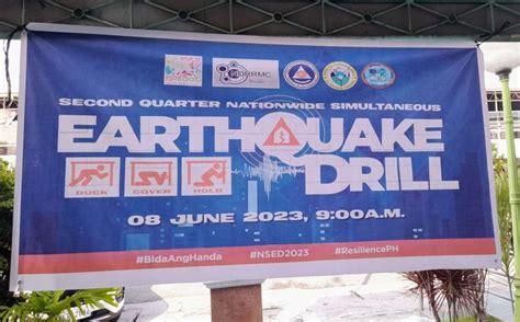 2nd Quarter Nationwide Simultaneous Earthquake Drill Nsed 2023 June 08 2023