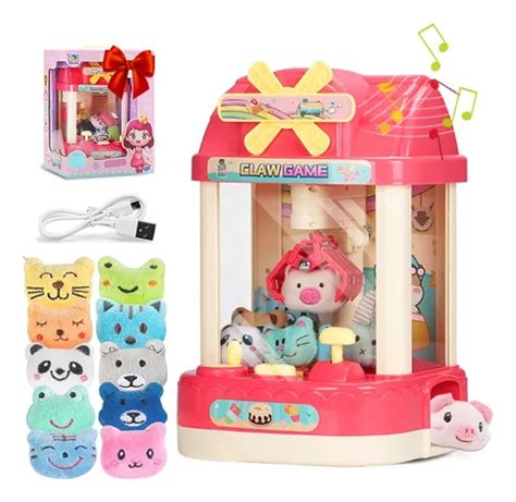 Máquina De Garras Para Niños Atrapa Peluches Luz Sonido Usb Cuotas