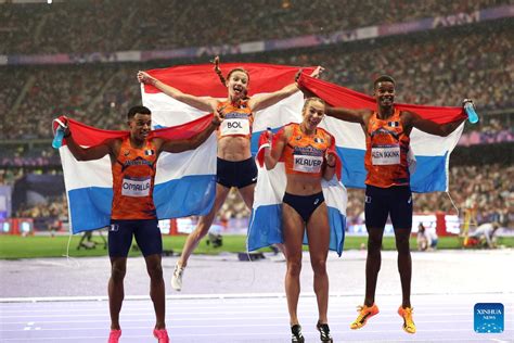 Olympics Netherlands Win 4x400m Mixed Relay Gold At Paris Games