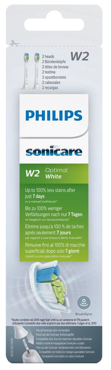 PHILIPS Sonicare W Optimal White насадки для электрической зубной щетки