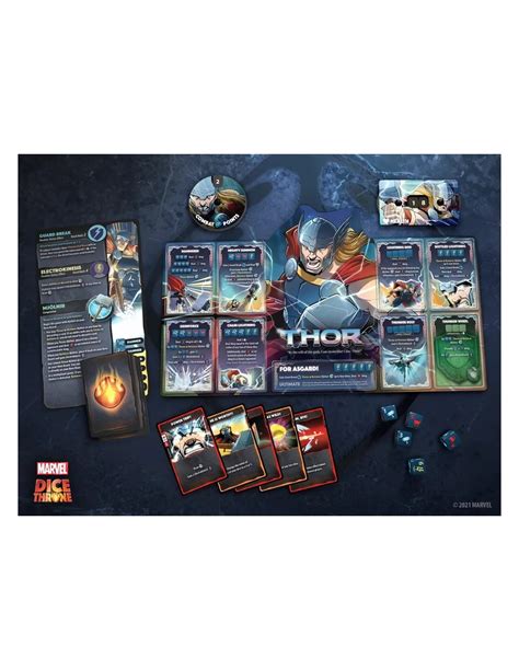 Dice Throne Marvel 4 Hero Box Scarlet Witch Thor Loki Spider Man