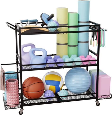 Yoga Mat Storage Racks Home Gym Storage Rack Workout Equipment Storage