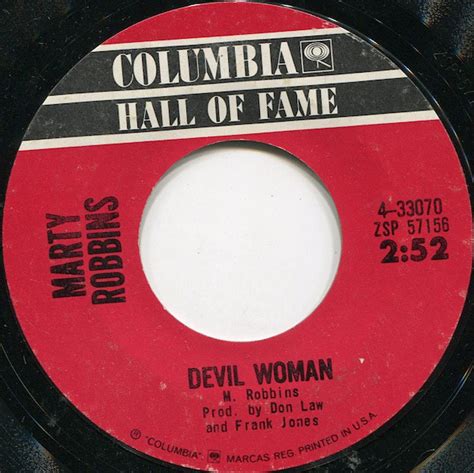 Marty Robbins Devil Woman Vinyl 7 45 RPM Discogs