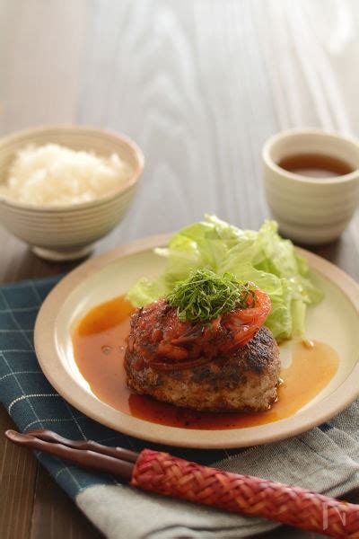 焼きトマトハンバーグ。（夏ハンバーグ） 夏野菜たっぷりごはん。 焼き･揚げ・炒め 肉類 ちょりまめ日和 ちょりママ（西山京子