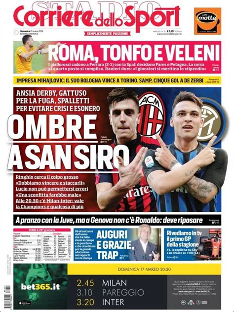 Corriere Dello Sport Italia Domingo 17 De Marzo De 2019 Infobae