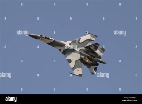 Russian Fighter Aircraft Sukhoi Su 27 SMK Flanker Stock Photo Alamy