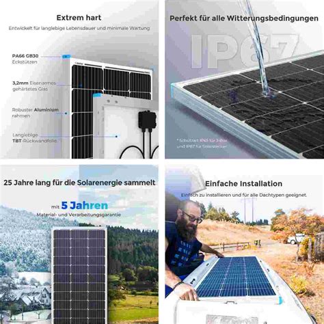 RENOGY PV Photovoltaik Modul Panel Solar 50W 100W 175W 200W Monokrist