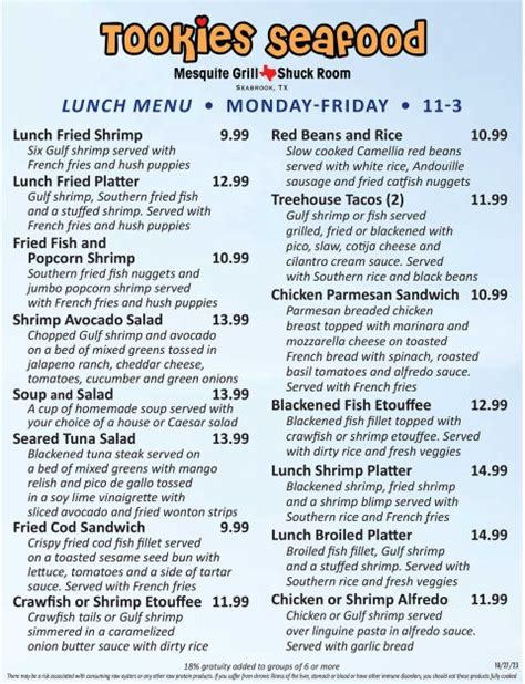 Lunch Menu | Seafood Restaurant, Fresh Gulf Coast Seafood, Oysters, Shrimp, Fish, and More ...