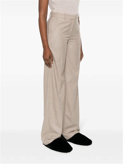 Magda Butrym Tailored Wide Leg Cashmere Trousers Neutrals Farfetch