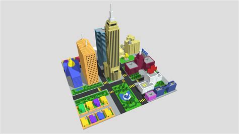 Voxel City Download Free 3d Model By Wonderboy 6edaf4a Sketchfab