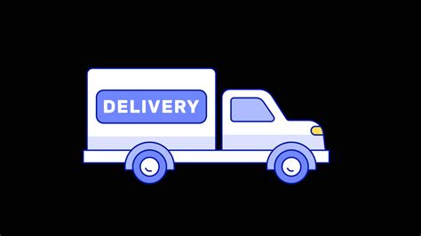 delivery truck Animated Icon Isolated on Transparent Background. HD Video Motion Graphic ...