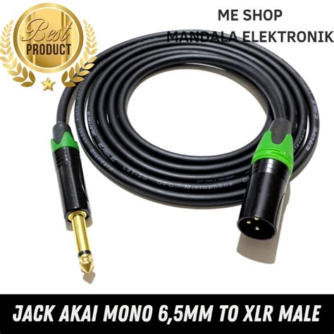 Jual Kabel Jack XLR Male To Jack TS 6 5 Akai 1meter Shopee Indonesia