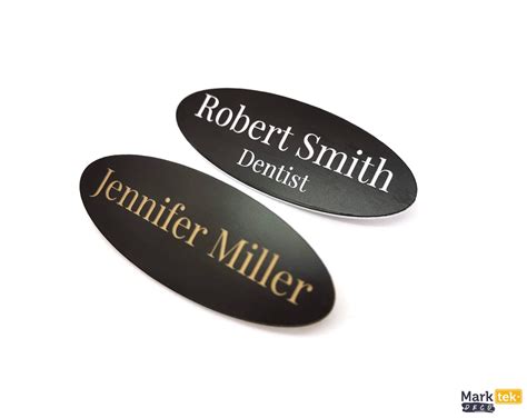 Personalized Plastic Name Badge With Pin Or Magnet Attachment Etsy