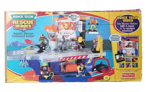 Fisher Price Rescue Heroes Voice Tech Aquatic Rescue Command Center New