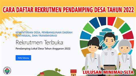 CARA DAFTAR REKRUTMEN PENDAMPING LOKAL DESA PLD TAHUN 2022 LULUSAN