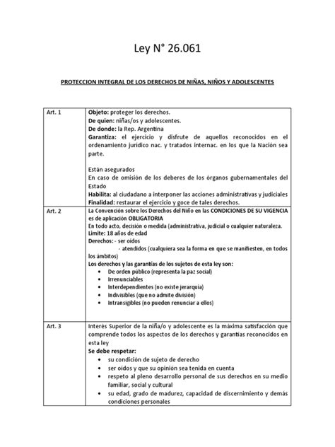 Ley N 26061 Descargar Gratis Pdf Derechos De Los Niños Estado Política