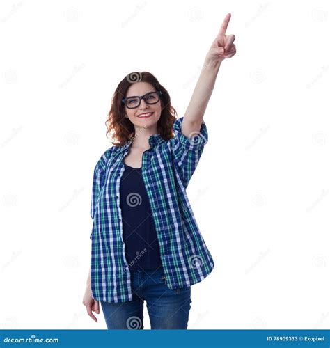 Young Woman In Casual Clothes Over White Isolated Background Stock