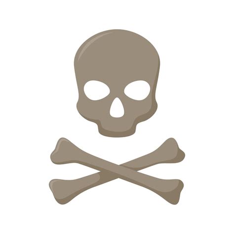 Premium Vector Skull And Crossbones Isolated On White Background