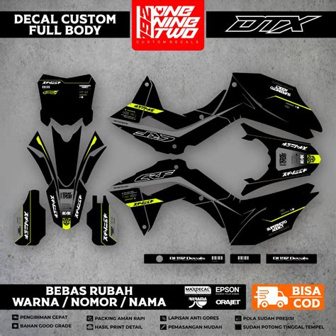 Jual Decal Crf L Hitam Stabilo Bebas Custom Full Body Keren