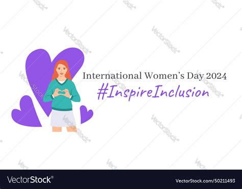 Inspire Inclusion International Womens Day Banner Vector Image