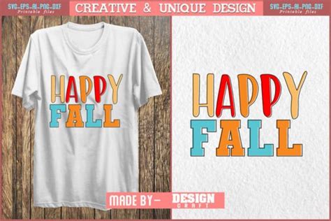 HAPPY FALL SVG, FALL SVG, CRAFTS DESIGN Graphic by Design Craft ...