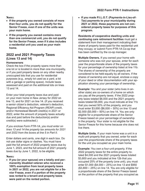 Download Instructions For Form Ptr 1 Senior Freeze Property Tax