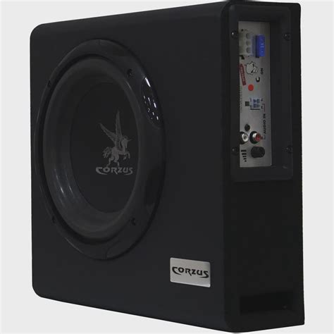 Mini Caixa Som Automotivo Amplificada Subwoofer W Rms Corzus Cxms