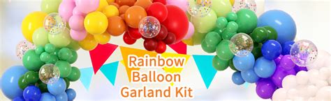 Amazon Rubfac Rainbow Balloons Garland Arch Kit Pcs