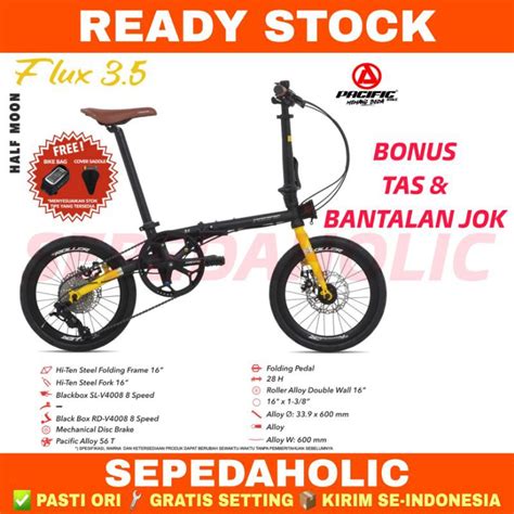 Jual Sepeda Lipat Inch Pacific Flux Speed Rem Cakram Garansi