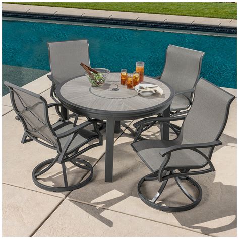 Sunvilla Kingston Sling Round Dining Piece Set Costco