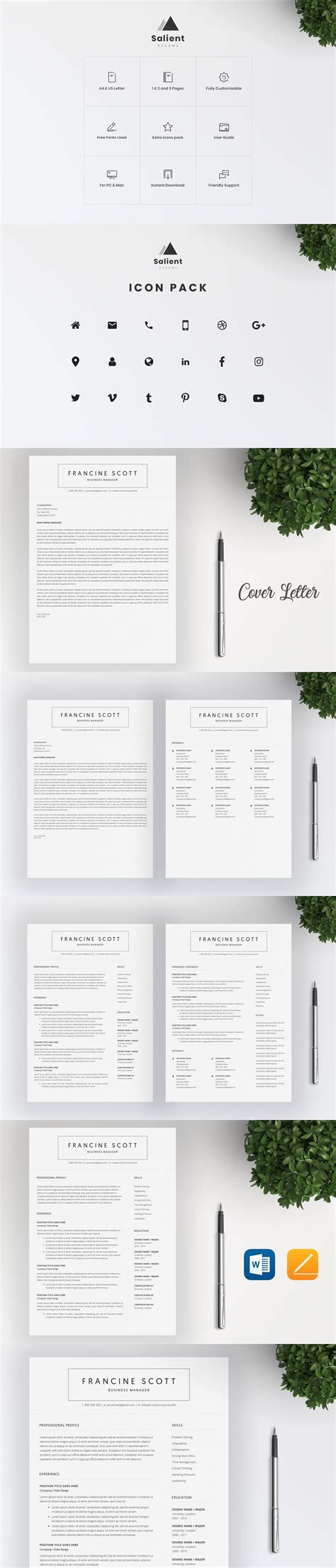 Resume Template / 4 Pages Template