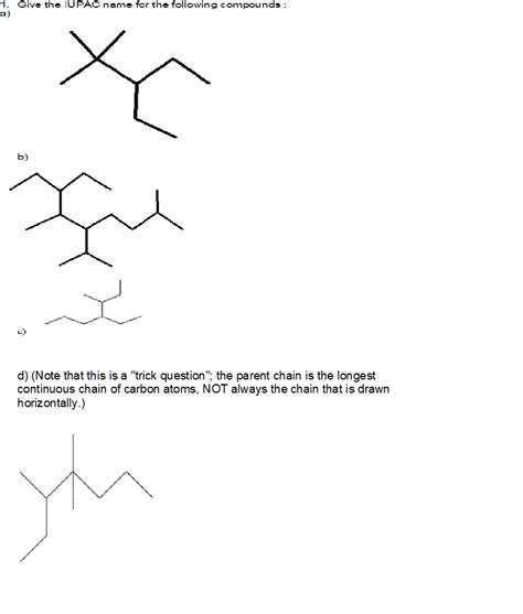 [solved] How Do I Find The Iupac Names For These Compounds Give The Upac Course Hero