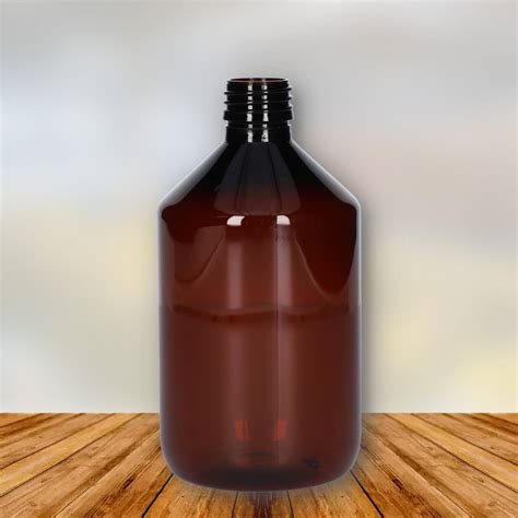 Plastic Fles 500 Ml Pet Amber Bruin 28 410 Ropp Nipak