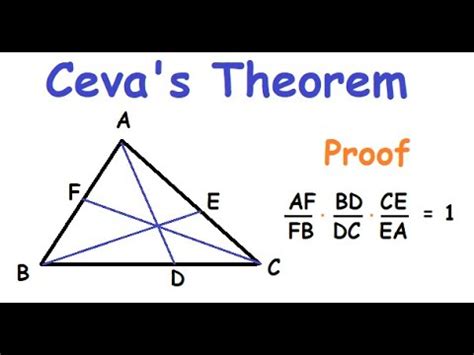 Proof Of Ceva S Theorem Prmo Rmo Inmo Imo Ssb Ntse Youtube