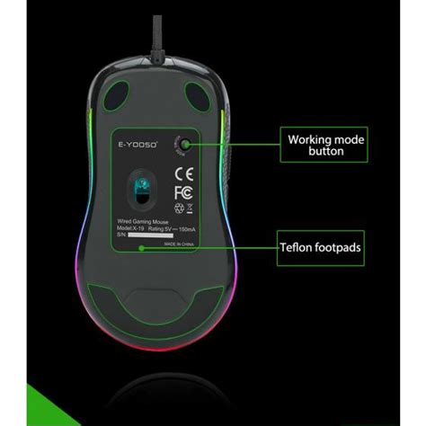 E Yooso X Rgb Wired Gaming Mouse Up To Dpi Crox Development