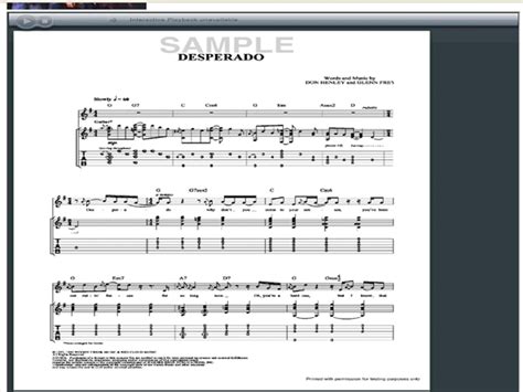 The Eagles Desperado Guitar Tab : Free Eagles Guitar Tab