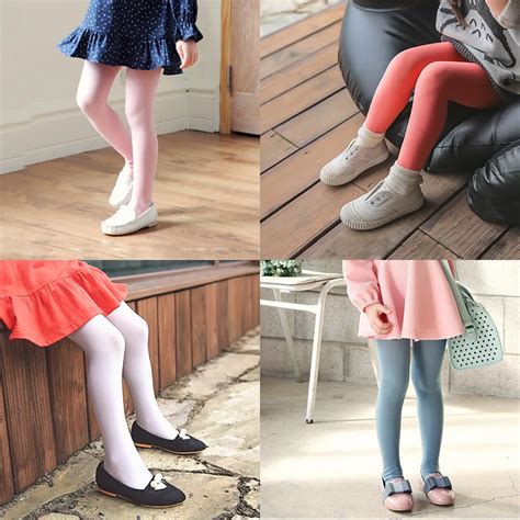 Spring And Autumn Candy Color Children Pantyhose Tights Cute Velvet