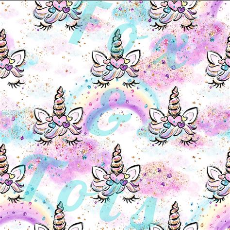 Glitter Unicorn Fabric – Fox & Tots