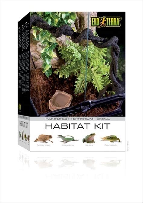 Exo Terra Rainforest Habitat Kit Medium Glass Terrarium X X