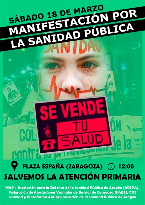 En Apoyo A La Manifestaci N En Defensa De La Sanidad P Blica Tercera