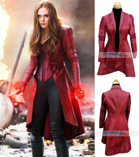 Red Civil War Scarlet Witch Coat New American Jackets Celebrity