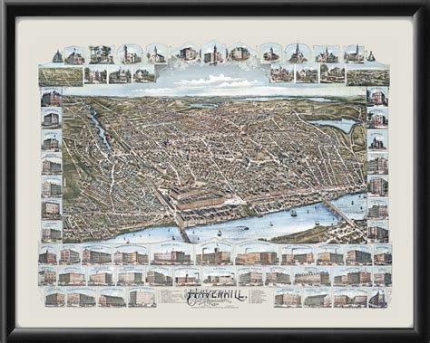 Haverhill Ma 1893 Restored Map Vintage City Maps