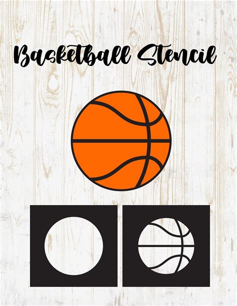 SVG/PNG Basketball Stencil - Etsy