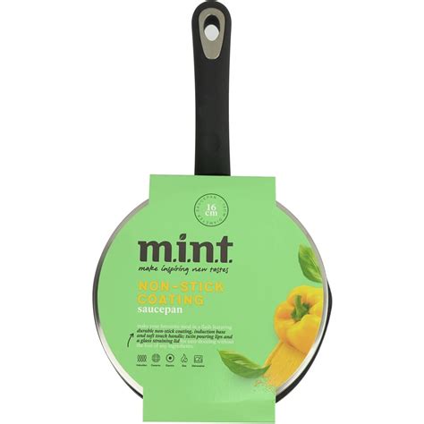 Mint Non-stick Coating Saucepan 16cm Each | Woolworths