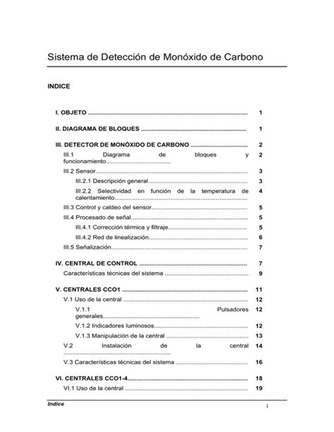 Sistema De Detección De Monóxido De Carbono