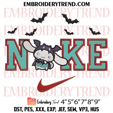 Bat Cinnamoroll Halloween X Nike Embroidery Design Sanrio Halloween