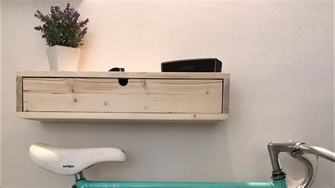 Diy Estanter A Flotante De Madera Con Caj N Doovi