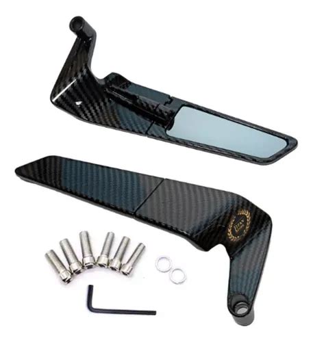 Espejos Aleron Carbono Naked Universal Lujo Moto Cuotas sin interés