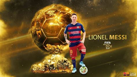 Messi With Ballon D Or Wallpapers Wallpaper Cave