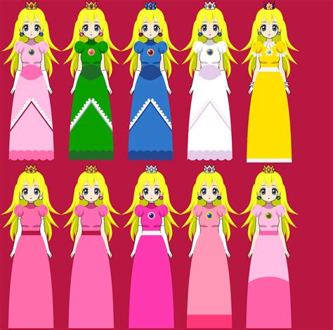 Princess Peachs Outfits 2 By Roseprincessmitia On Deviantart